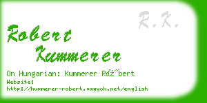 robert kummerer business card